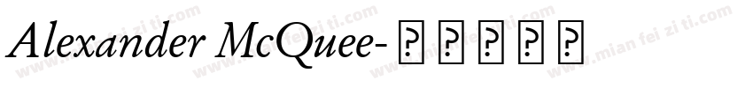 Alexander McQuee字体转换